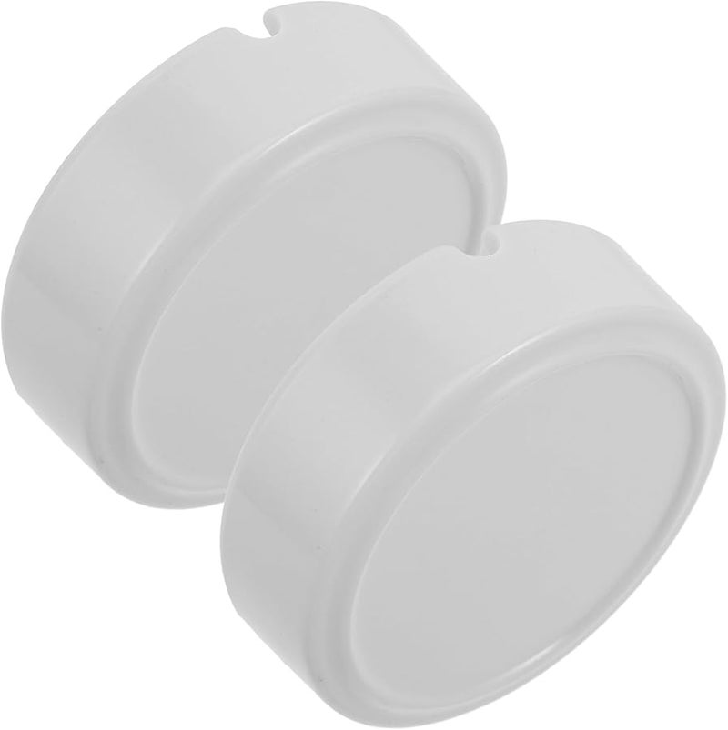 طقم منفّاتين أبيض من الميلامين، دائري عميق غير قابل للكسر للمنزل والمكتب والبار - Image 1